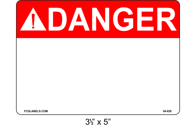 Custom 3.5" x 5" | ANSI Danger Labels