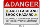 Reflective 3.5" x 5" | Danger Disconnect Main Power | ANSI Label