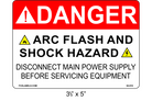 3.5" x 5" | Danger Disconnect Main Power | ANSI Label
