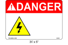 Custom 3.5" x 5" | ANSI Danger Label | Electrical Voltage