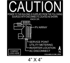 4" x 4" | House Placard | Map Layout - Black & White