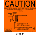 4" x 4" | House Placard | Map Layout - Orange & Black