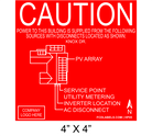 4" x 4" | House Placard | Map Layout - Red & White