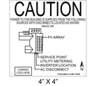 4" x 4" | House Placard | Map Layout - White & Black with Rivets
