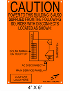 4" x 6" | House Placard | Map Layout - Orange & Black with Rivets