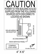 4" x 6" | House Placard | Map Layout - White & Black with Rivets
