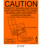 5" x 6" | House Placard | Map Layout - Orange & Black