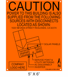 5" x 6" | House Placard | Map Layout - Orange & Black with Rivets