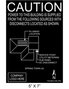 5" x 7" | House Placard | Map Layout - Black & White
