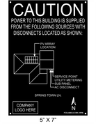 5" x 7" | House Placard | Map Layout - Black & White with Rivets