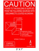 5" x 7" | House Placard | Map Layout - Red & White