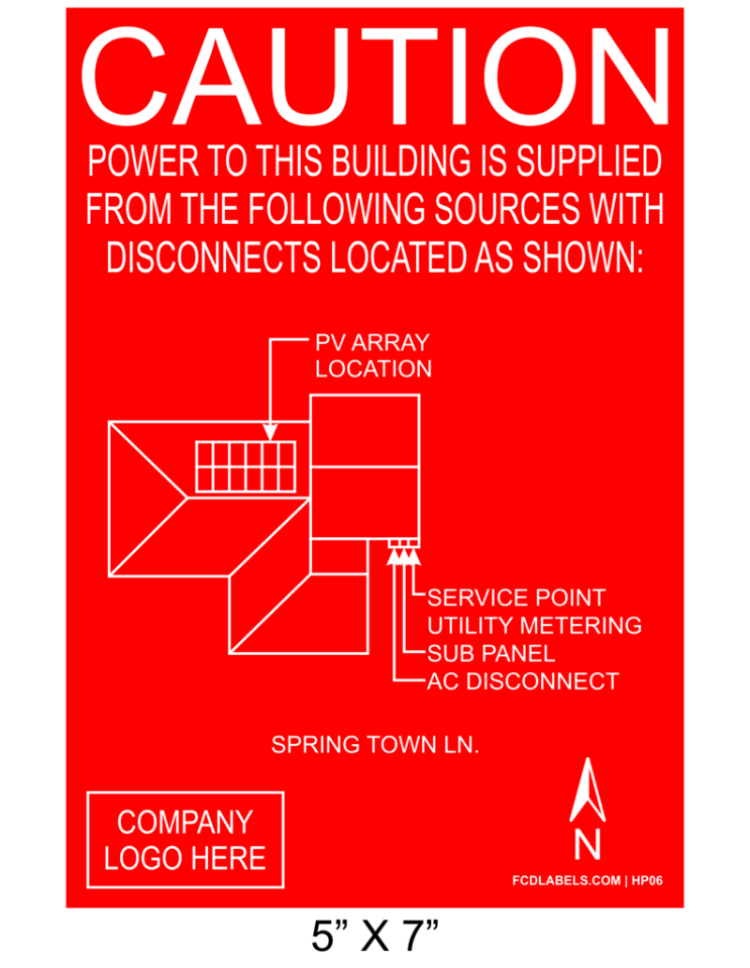 5" x 7" | House Placard | Map Layout - Red & White