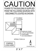 5" x 7" | House Placard | Map Layout - White & Black