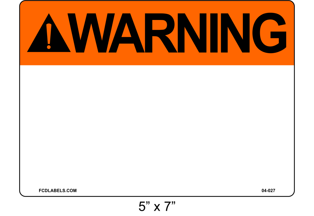 Custom 5" x 7" | ANSI Warning Labels