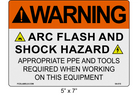 Reflective 5" x 7" | Warning Appropriate PPE and Tools Required | ANSI Label