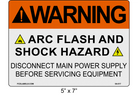 Reflective 5" x 7" | Warning Disconnect Main Power | ANSI Label