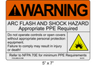 Reflective 5" x 7" | Warning Do Not Operate Controls | ANSI Arc Flash Labels