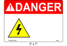 Custom 5" x 7" | ANSI Danger Label | Electrical Voltage