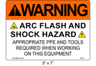 5" x 7" | Warning Appropriate PPE and Tools Required | ANSI Label