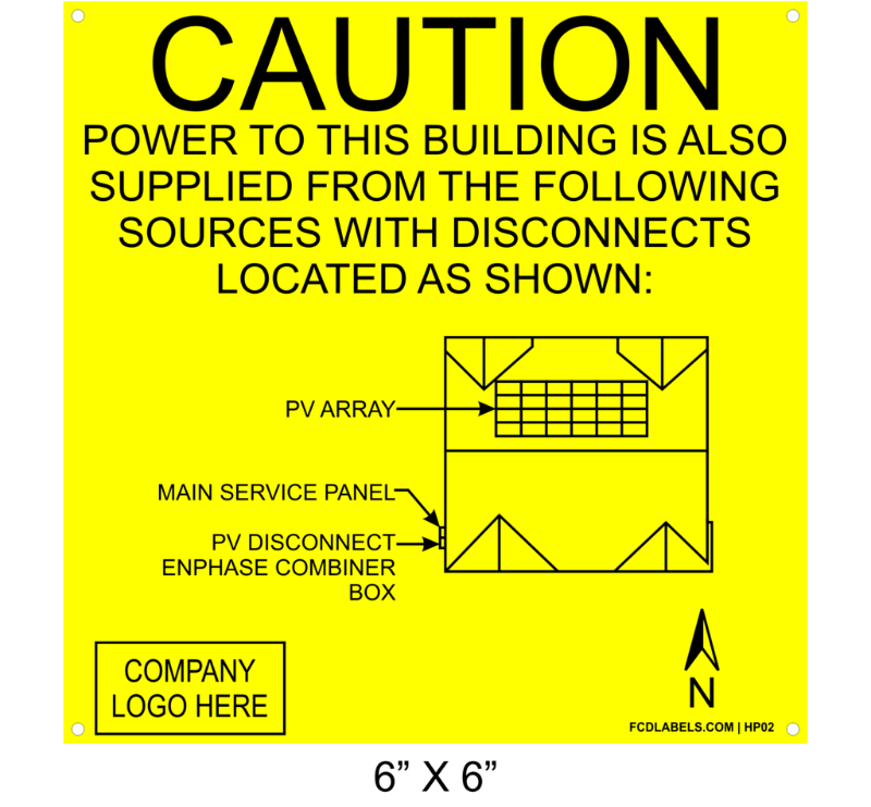 6" x 6" | House Placard | Map Layout - Yellow & Black with Rivets