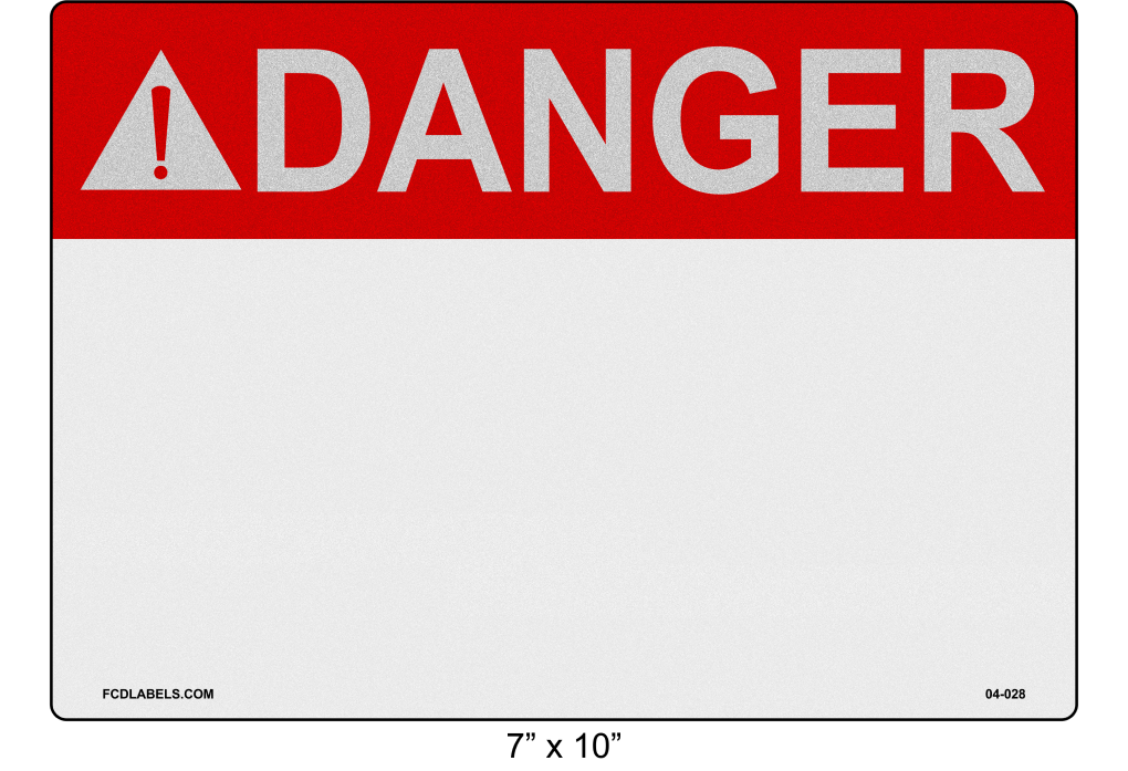 Custom Reflective 7" x 10" | ANSI Danger Labels