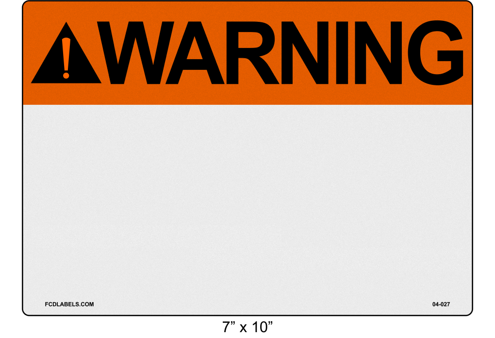 Custom Reflective 7" x 10" | ANSI Warning Labels