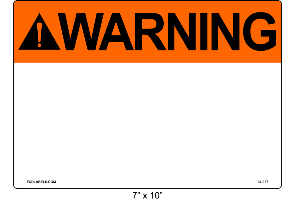 Custom 7" x 10" | ANSI Warning Labels