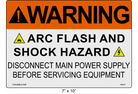 Reflective 7" x 10" | Warning Disconnect Main Power | ANSI Label
