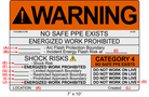 Reflective 7" x 10" | Warning No Safe PPE Exists | Custom ANSI Labels