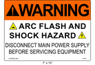 7" x 10" | Warning Disconnect Main Power | ANSI Label