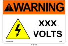 7" x 10" | Warning ___ Voltage | ANSI Labels