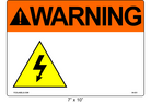 Custom 7" x 10" | ANSI Warning Label | Electrical Voltage