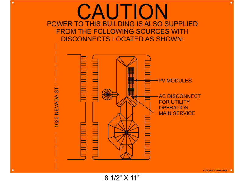 8.5" x 11" | House Placard | Map Layout - Orange & Black with Rivets