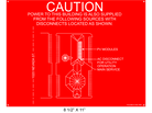 8.5" x 11" | House Placard | Map Layout - Red & White with Rivets