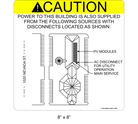 8" x 8" | Aluminum House Placard | Map Layout - ANSI