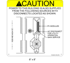 8" x 8" | Aluminum House Placard | Map Layout with Rivets - ANSI