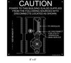 8" x 8" | House Placard | Map Layout - Black & White With Rivets