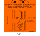 8" x 8" | House Placard | Map Layout - Orange & Black