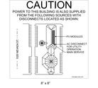 8" x 8" | House Placard | Map Layout - White & Black