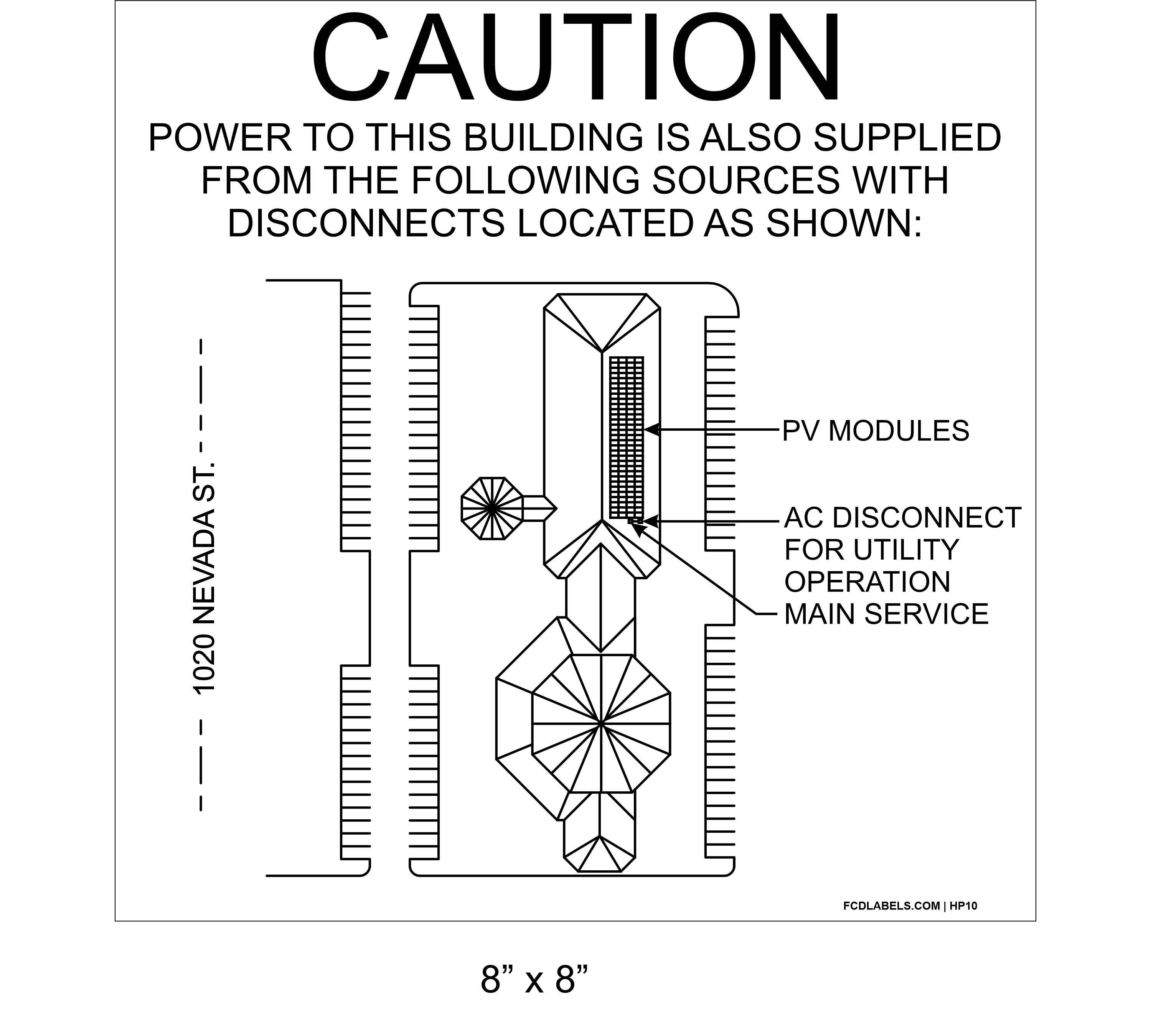 8" x 8" | House Placard | Map Layout - White & Black