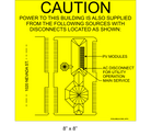 8" x 8" | House Placard | Map Layout - Yellow & Black